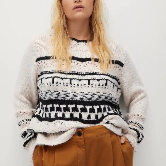 Mango Open Knit Sweater New - Picture 4 of 4